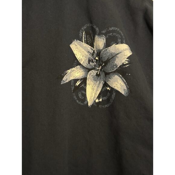 Vintage Crazy Shirts Hawaii Shirt Mens Small Henley Pullover Floral Navy - Picture 5 of 13